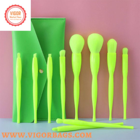 Candy Color Makeup Brushes Tool Set & Cosmetic Concealer Fish Tail Make Up Brush - Picture 9 of 12